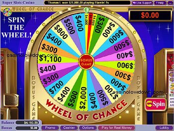 5 Reel Wheel of Chance Bonus