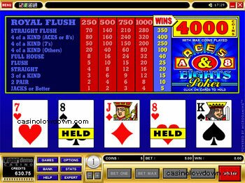 Aces & Eights Video Poker 1