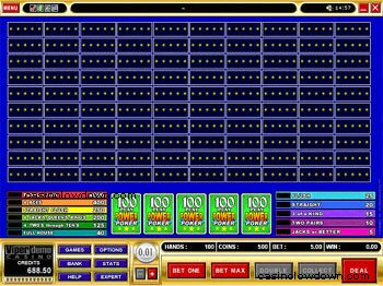 Aces and Faces 100 Play Power Poker