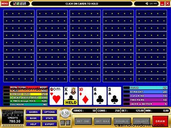 50 Play Aces and Faces Video Poker 1