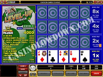 Aces and Faces Level-Up Poker Free Ride Screen