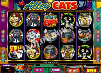Alley Cats Main Screen