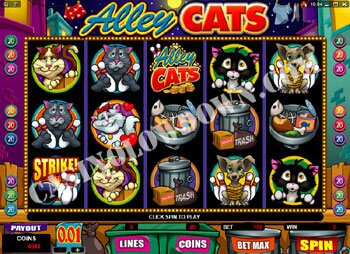 Alley Cats Main Screen