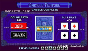 Avalon Video Slot Gamble Feature
