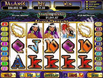 Aztec's Treasure Main Screen