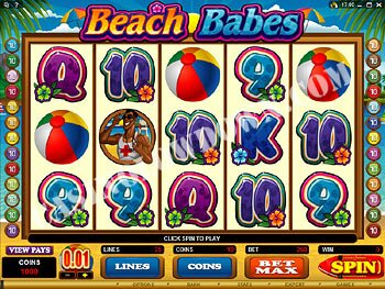 Beach Babes Main Screen