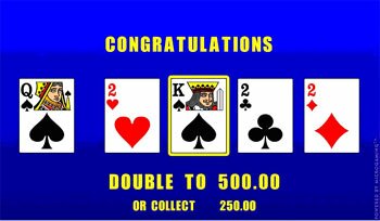 Bonus Deuces Wild - Gamble Double or Collect