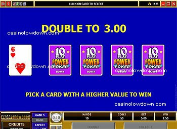 Bonus Poker 10 Play Power Poker Gamble Feature