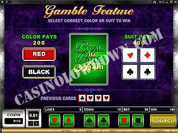 Break da BankAgain Gamble Feature
