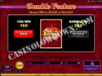 Burning Desire Gamble Screen