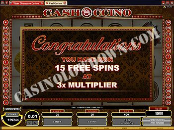 CashOccino Free Spin Intro