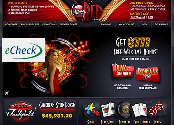Cherry Red Casino accepts eCheck