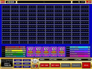 Deuces and Joker 100 Play Power Poker