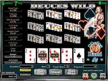 Deuces Wild Video Poker