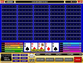 Deuces Wild 50 Power PlayPoker After Deal