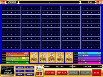 Deuces Wild 50 Power Play Poker