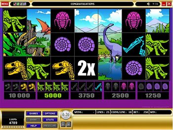 Dino Might Bonus Screen