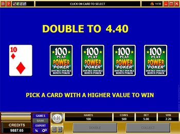 Double Double 100 Play Bonus Power Poker Gamble
