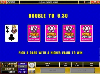 Double Joker 100 Play Power Poker Gamble