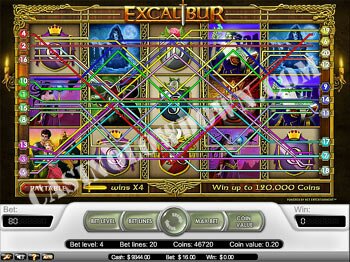 Excalibur Pay Lines