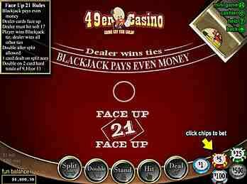 Face Up 21 BlackJack