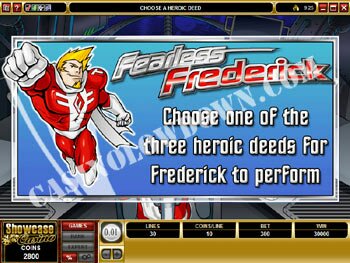 Fearless Frederick Bonus Screen 1