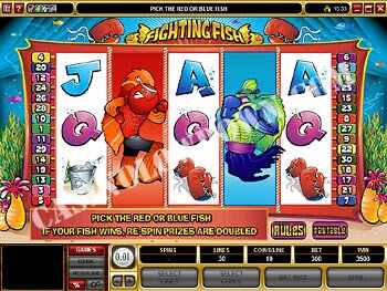 Fighting Fish Free Spins Screen