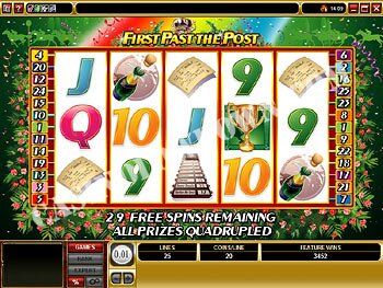 First Past the Post Free Spins Screen