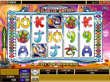 Galactic Gopher Free Spins Screen