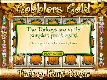 Gobblers Gold Turkey Bonus Screen