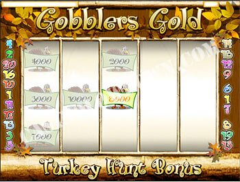 Gobblers Gold Turkey Bonus Screen