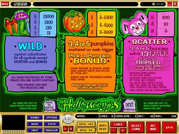 Halloweenies Payout