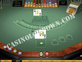 Hi Lo 13 Blackjack Main Screen