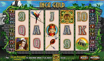 Inca Gold Reels Screen
