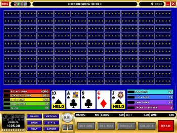 Jacks or Better 100 Play Power Poker After Deal