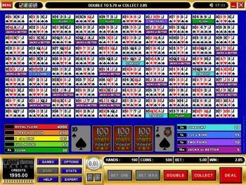 Jacks or Better 100 Play Power Poker After Draw