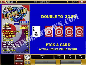 Jacks or Better Level Up Poker Double Up