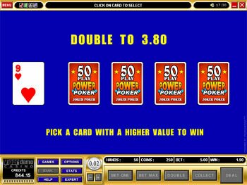 Joker Poker 50 Play Power Poker Gamble
