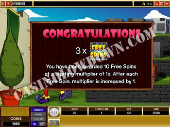 Jolly Jester Bonus Screen