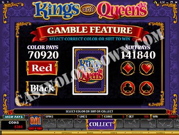 Kings and Queens Gamble Screen