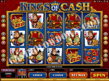 Kings of Cash Main Screen