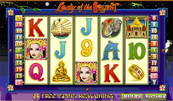 Lady of the Orient Free Spins Feature