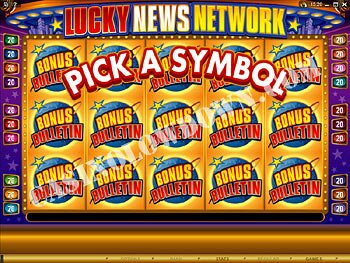 Lucky News Network Bonus Screen