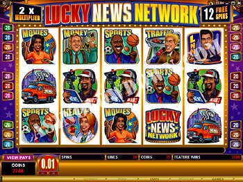Lucky News Network Free Spins Screen