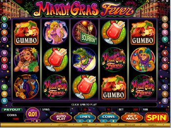 Mardi Gras Fever Main Screen