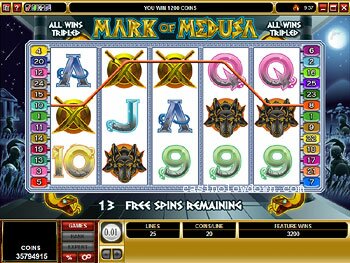 Mark of Medusa Free Spins Screen