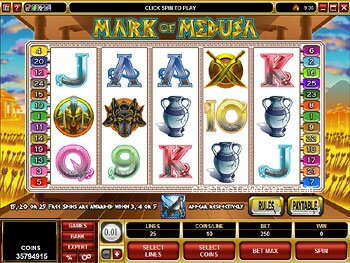 Mark of Medusa Main Screen