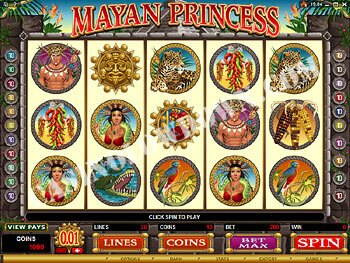 Mayan Princess Main Screen