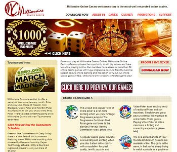 millionaire casino online in US