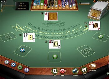 Multi-hand Atlantic City Blackjack Gold